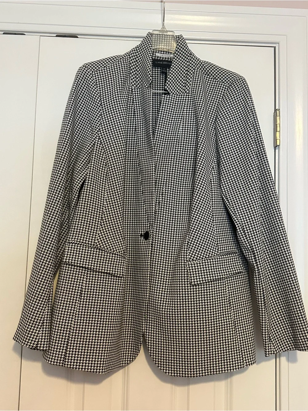 Lane Bryant The Bryant Blazer Black White Houndstooth Plus Size 14